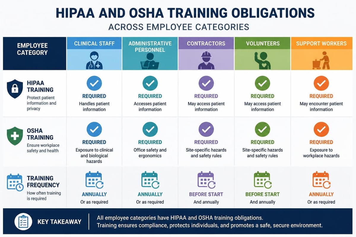 Healthcare workforce training requirements