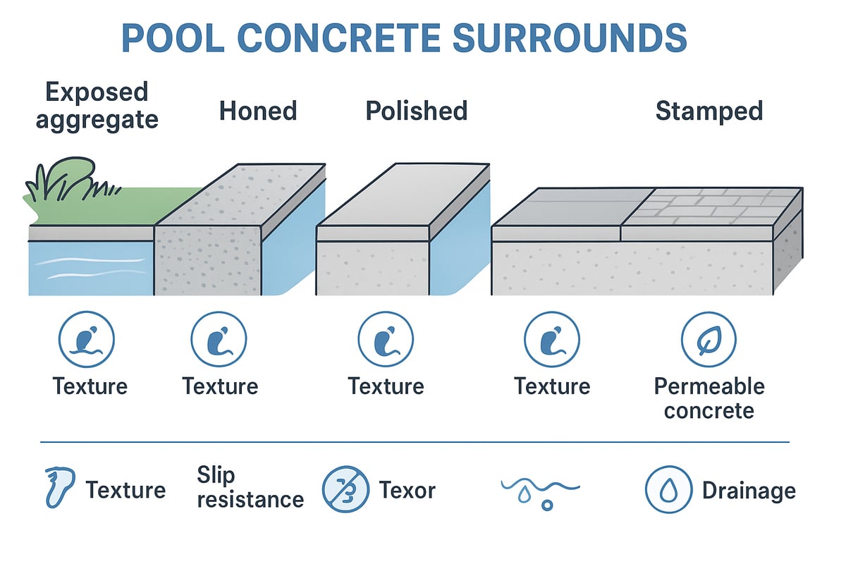 Types of Concrete Pool Surrounds: Features, Finishes & Innovations