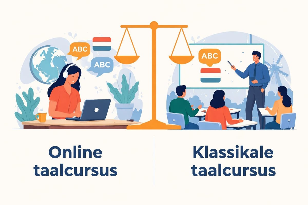 Comparison online and physical language training