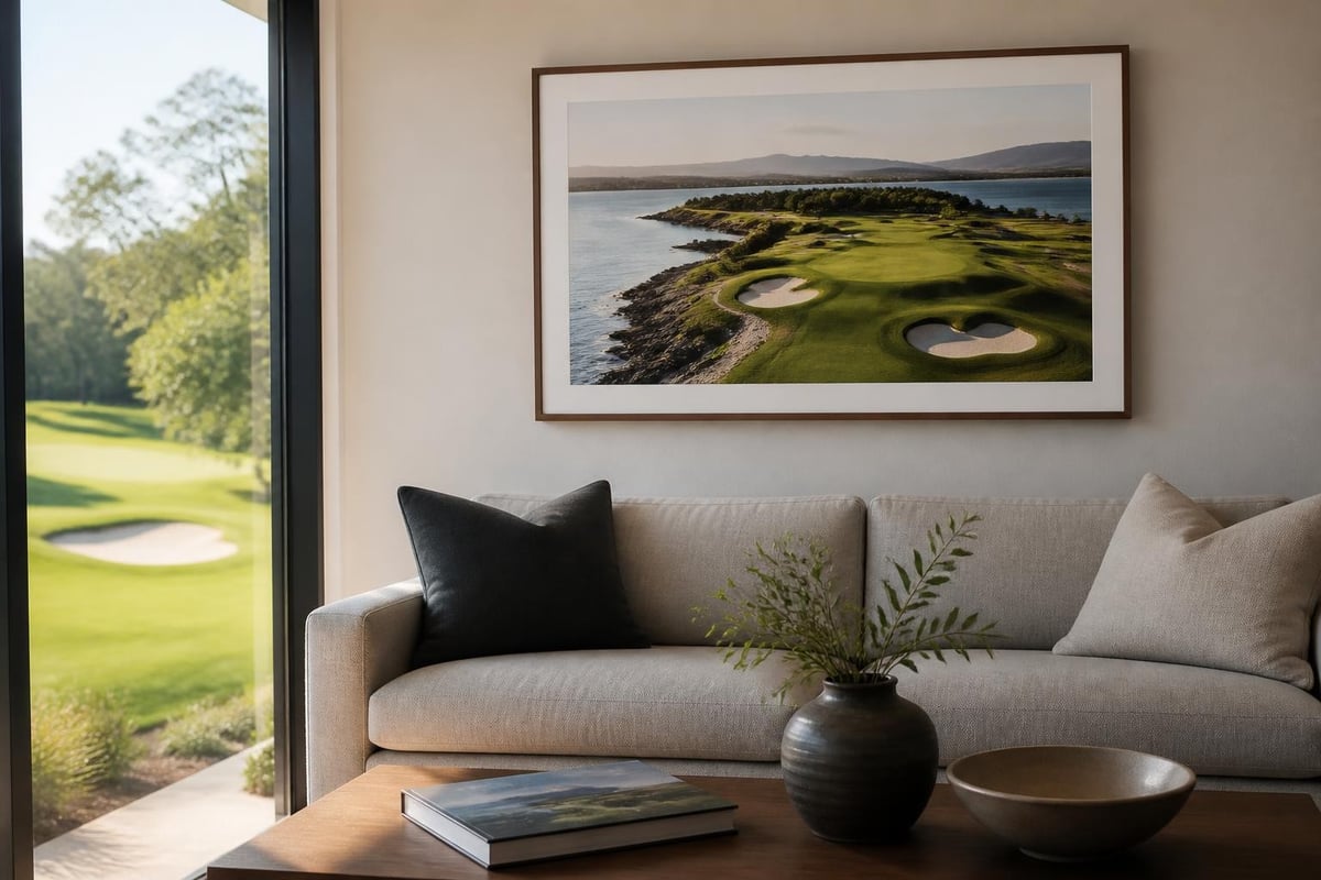 Golf course memories displayed as wall art
