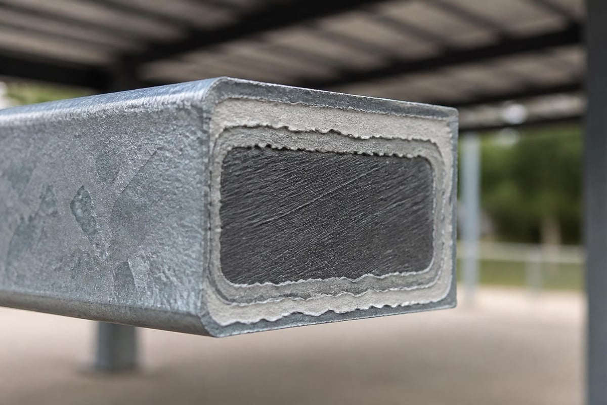 Galvanized coating protection layers