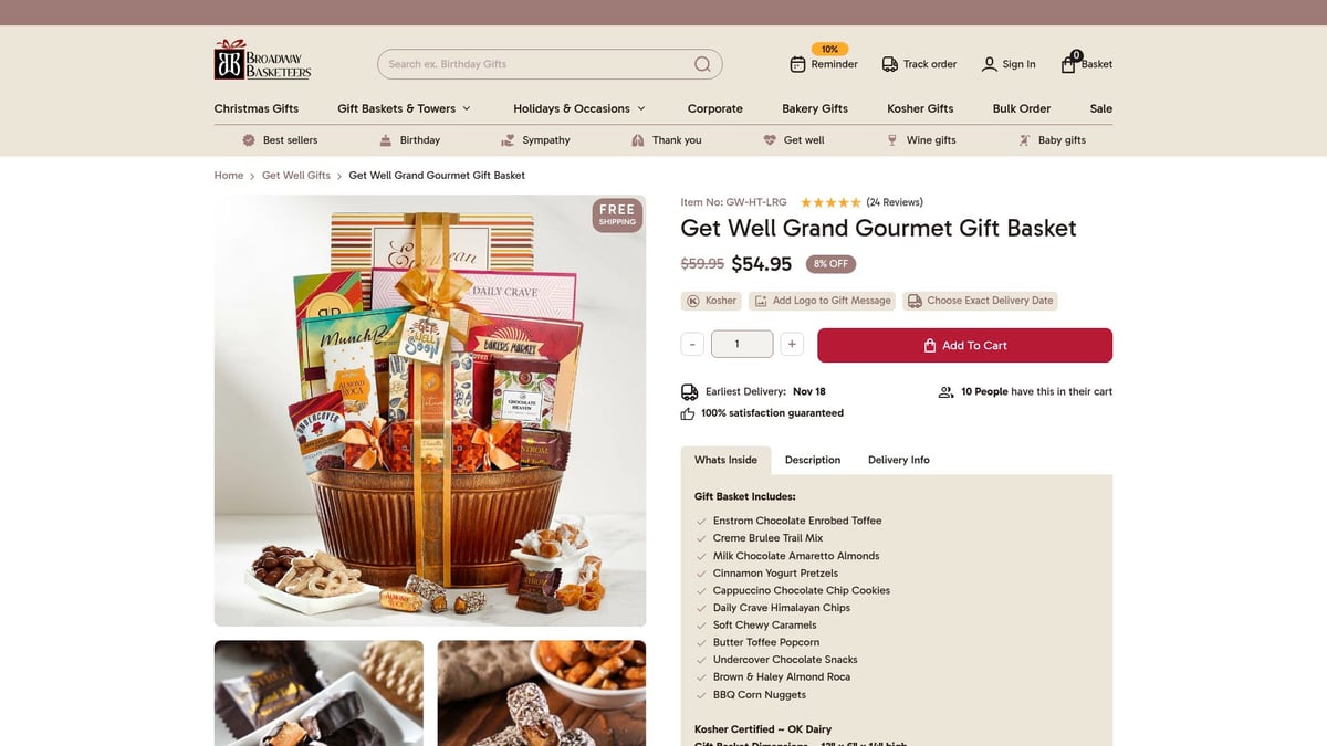 7 Heartwarming Get Well Packages to Brighten 2025 - Broadway Basketeers – Get Well Grand Gourmet Gift Basket