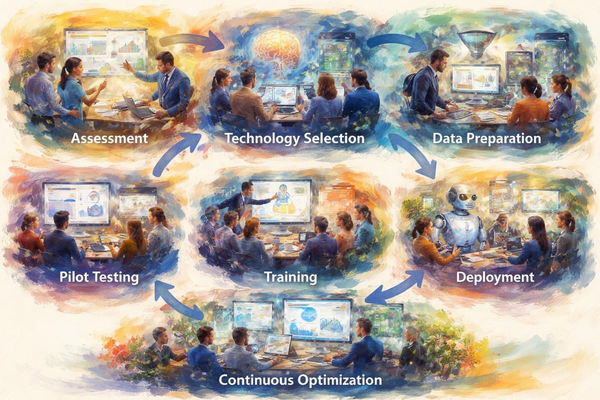 AI customer service implementation workflow