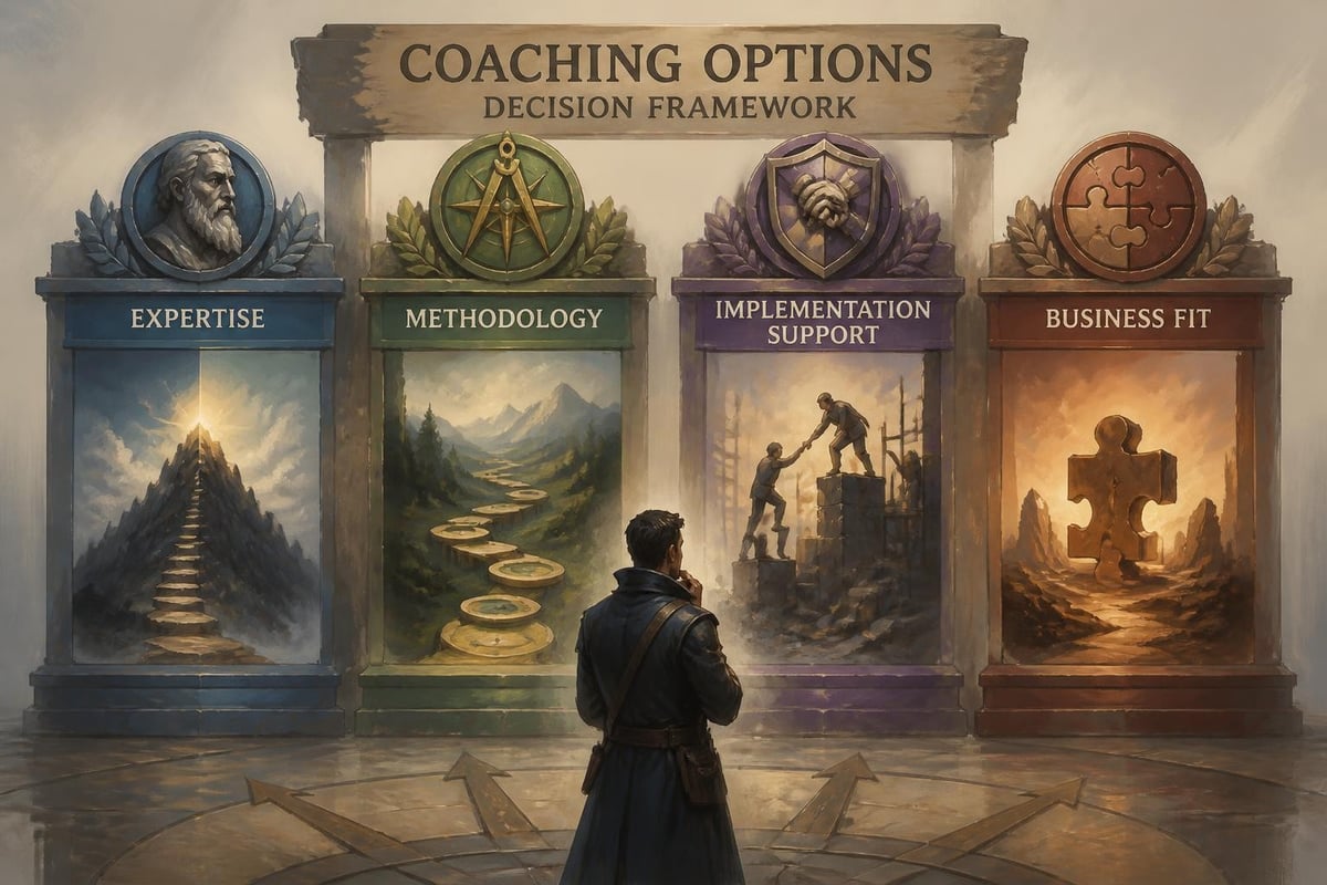 Business coaching evaluation matrix