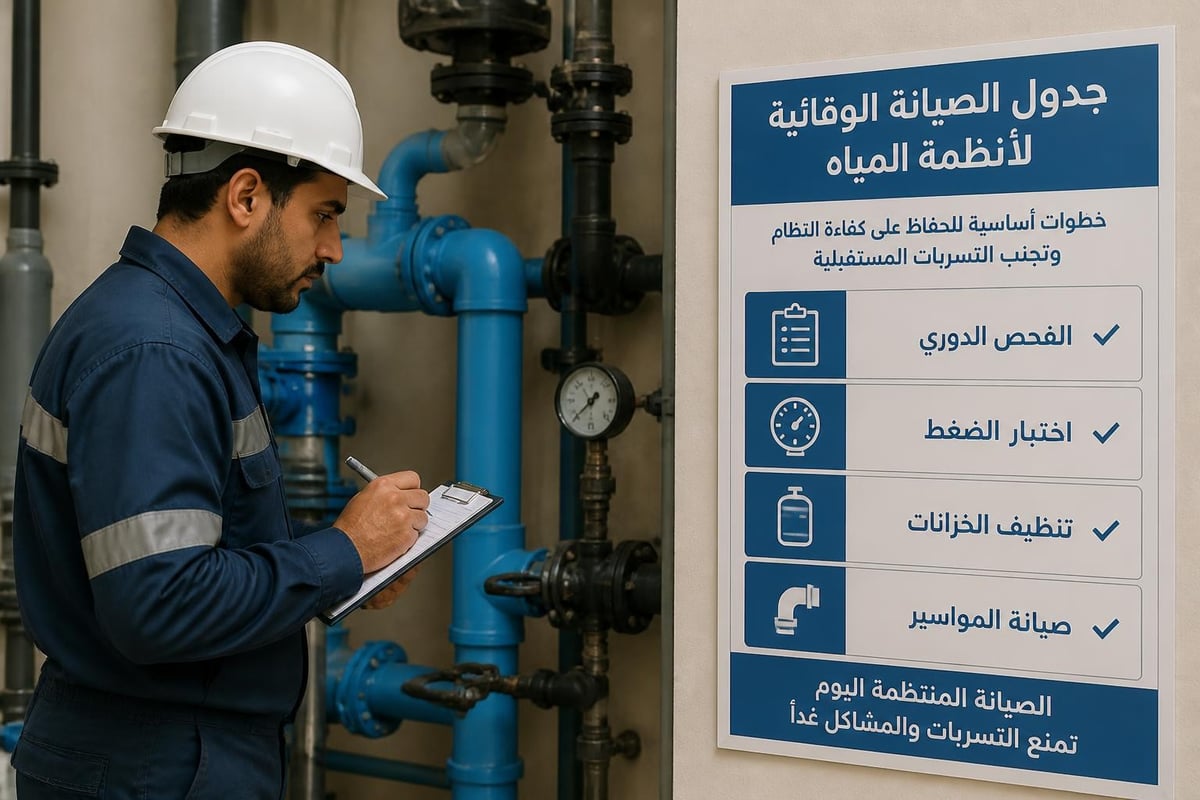 الصيانة الوقائية لشبكات المياه