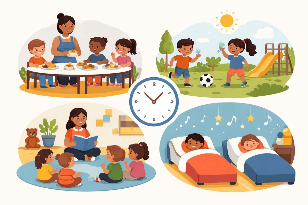Daily routine in second home daycare