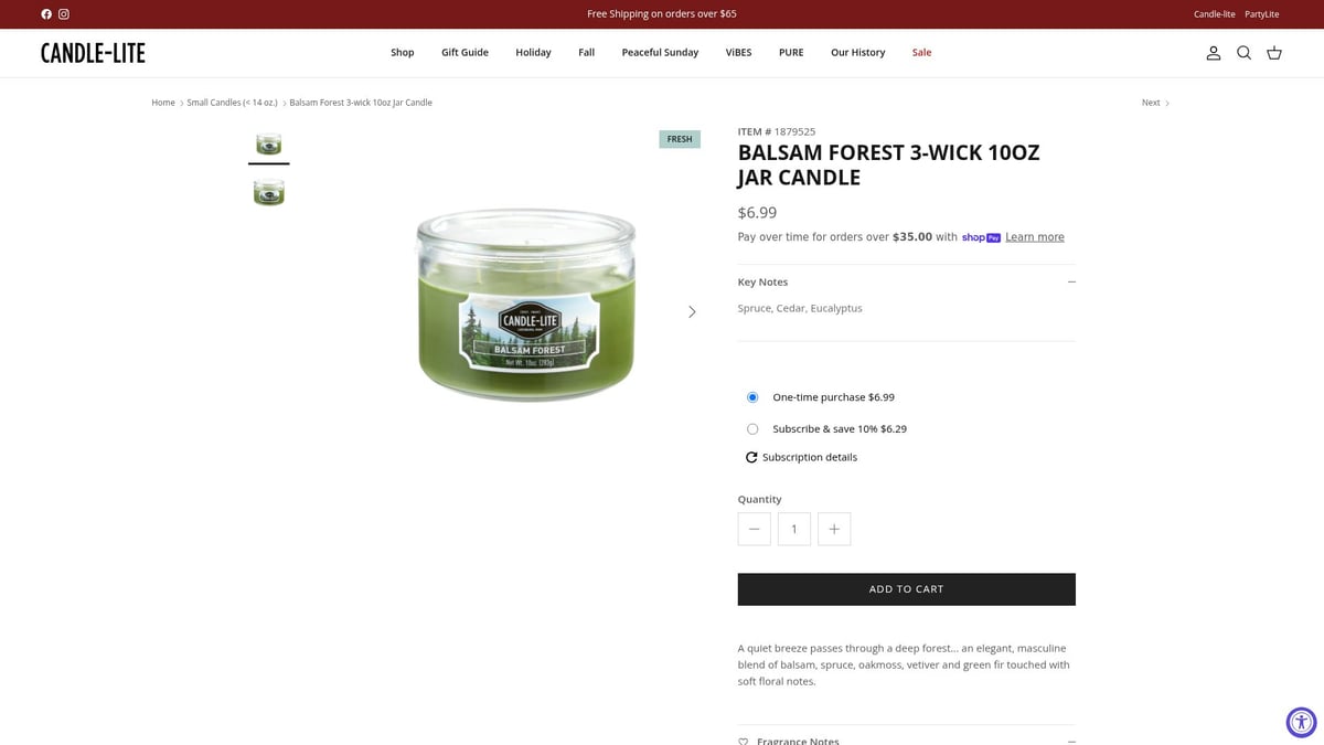 7 Best Small Candles for Cozy Ambiance in 2025 - Candle-lite Balsam Forest 3-Wick 10oz Jar Candle