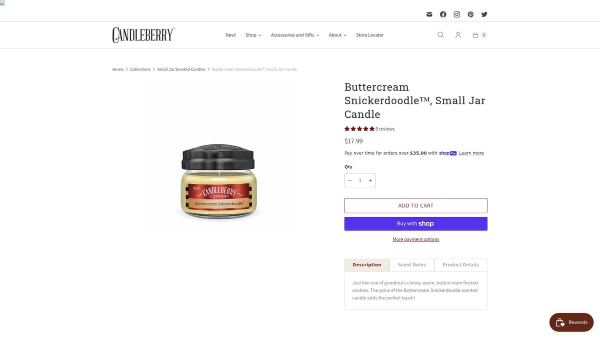 7 Best Small Candles for Cozy Ambiance in 2025 - Candleberry Buttercream Snickerdoodle Small Jar Candle