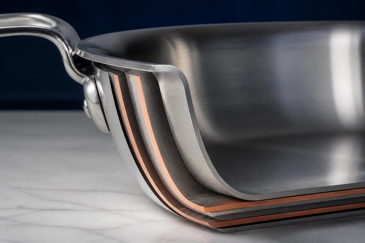 Hestan cookware material layers