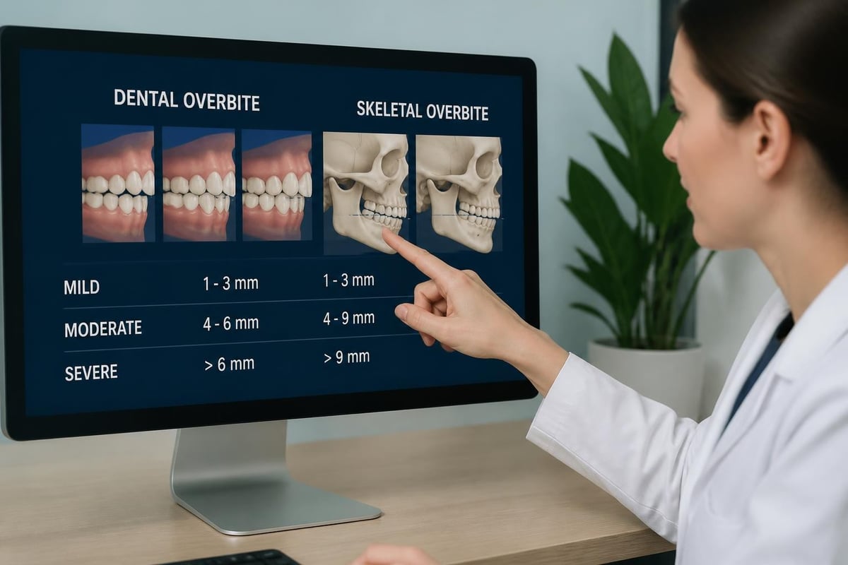 Overbite classification and severity levels