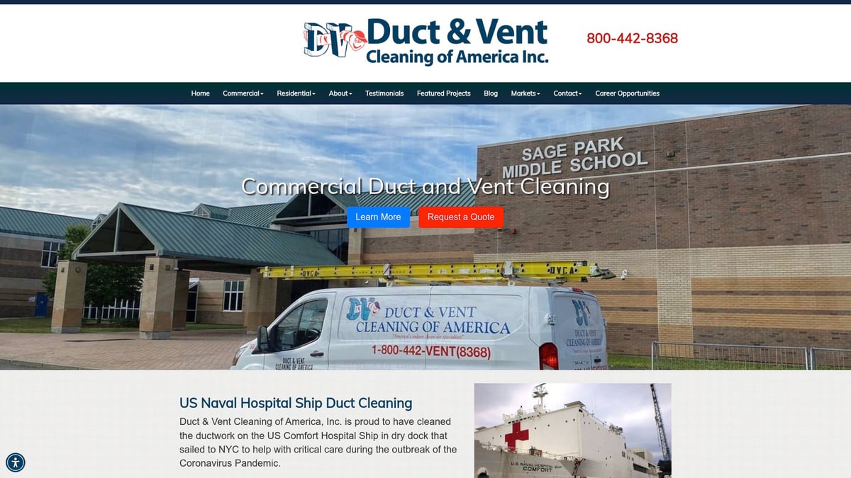 7 Essential Dryer Cleaning Services Near Me for 2026 - 5. Duct & Vent Cleaning of America, Inc.