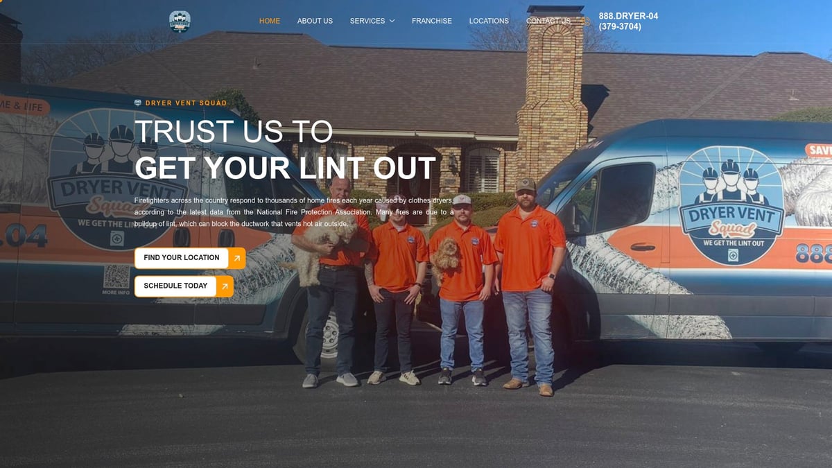 7 Essential Dryer Cleaning Services Near Me for 2026 - 6. Dryer Vent Squad