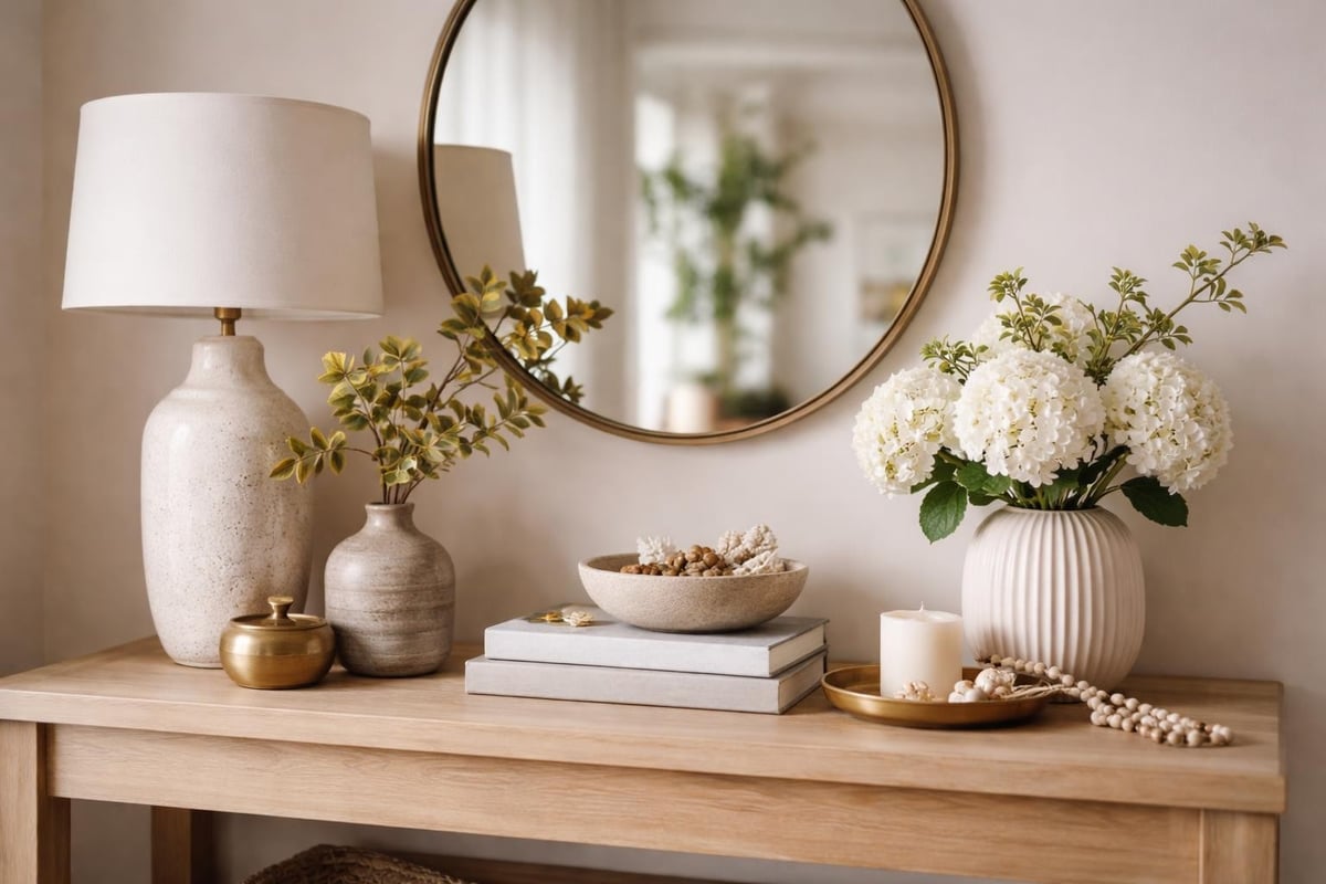 Console table styling layers