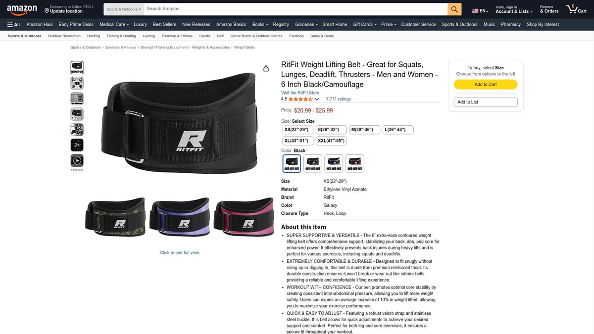 Top 7 Lifting Belt Picks for Enhanced Support in 2025 - RitFit Weight Lifting Belt – Versatile & Affordable