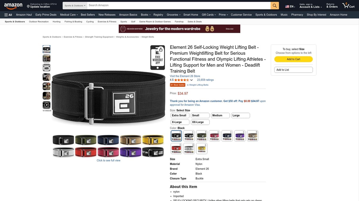 Top 7 Lifting Belt Picks for Enhanced Support in 2025 - Element 26 Self-Locking Weight Lifting Belt – Advanced Safety Tech