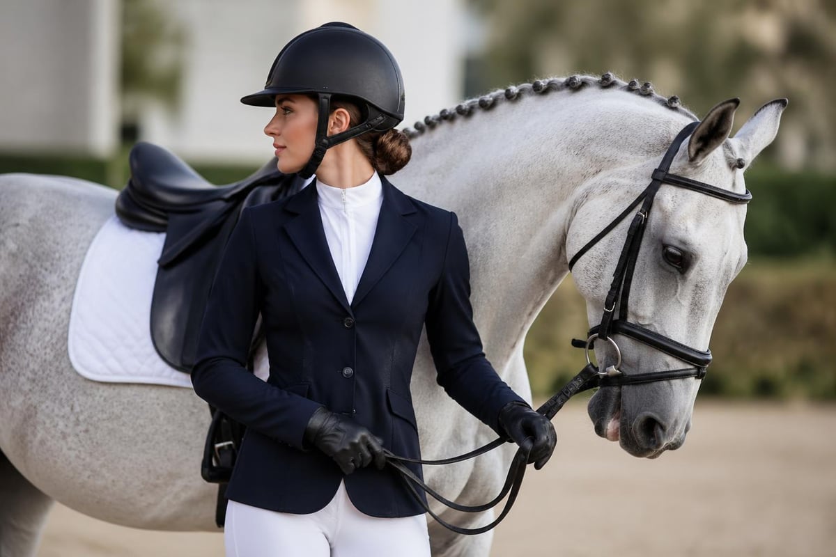 Traditional riding coat elements meeting modern performance features