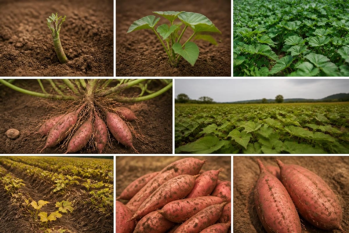 Sweet potato maturity stages
