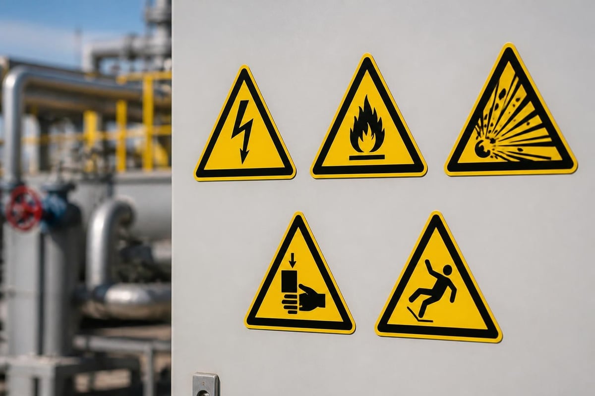 ISO 3864 warning symbol design framework