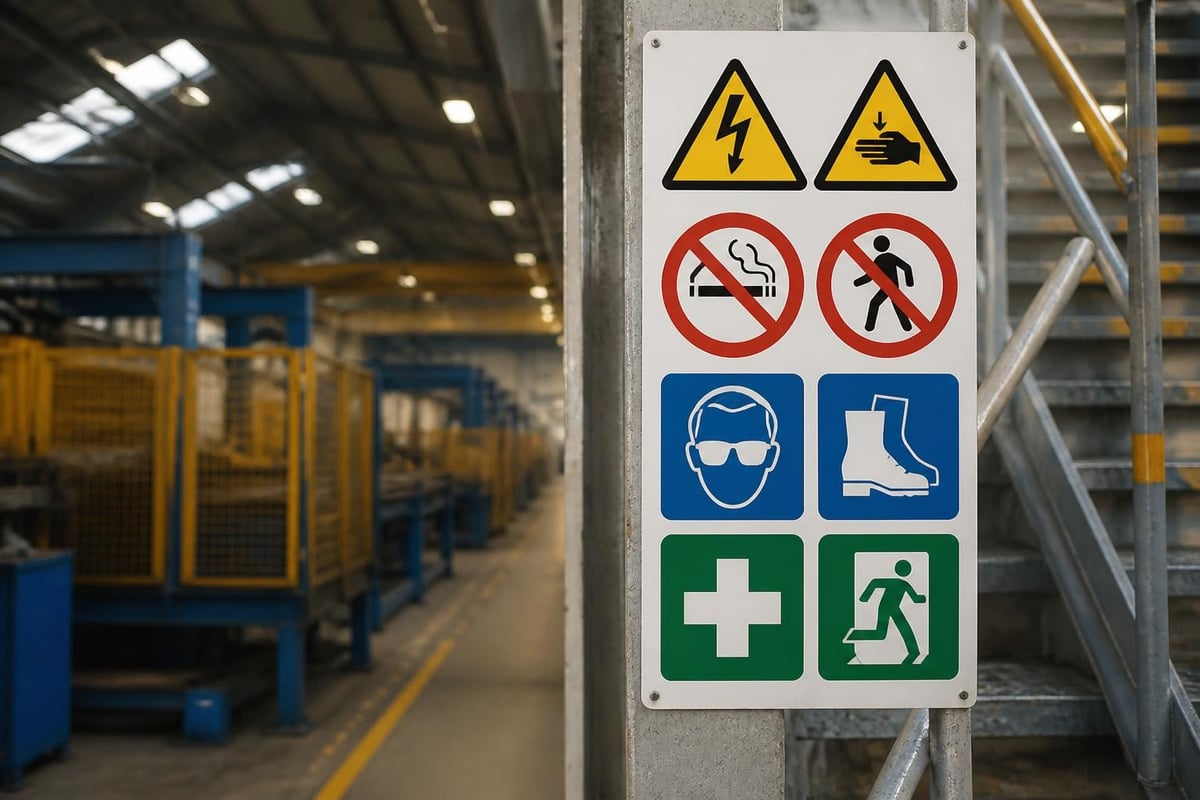 Warning symbol colour hierarchy