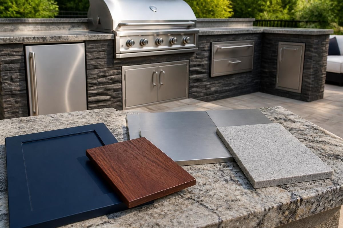 Outdoor kitchen materials