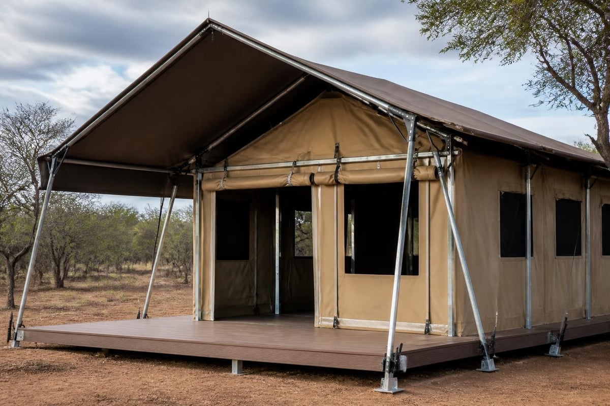 Safari tent structural components