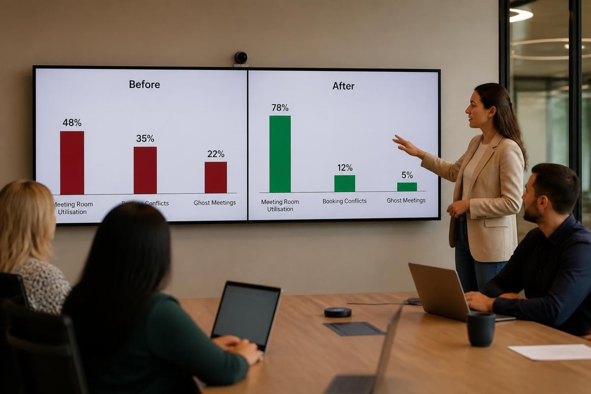 Meeting room booking efficiency metrics