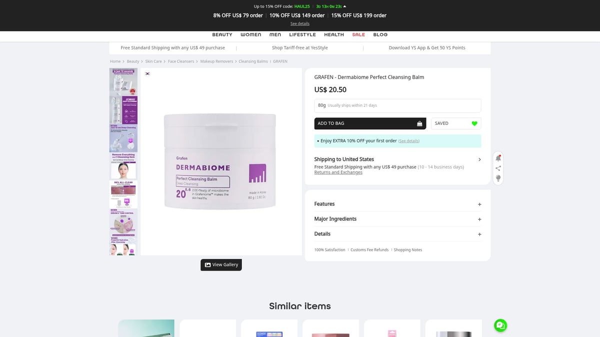 7 Korean Cleansing Balm Picks for Glowing Skin in 2026 - GRAFEN Dermabiome Perfect Cleansing Balm