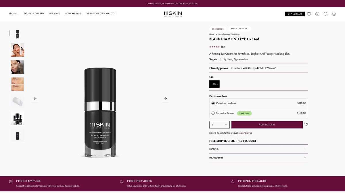 Top 8 High End Skin Products to Try in 2026 - 111SKIN Celestial Black Diamond Eye Cream