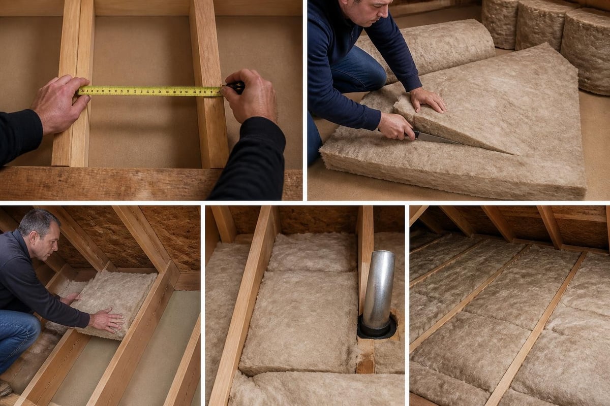 Roof insulation installation process