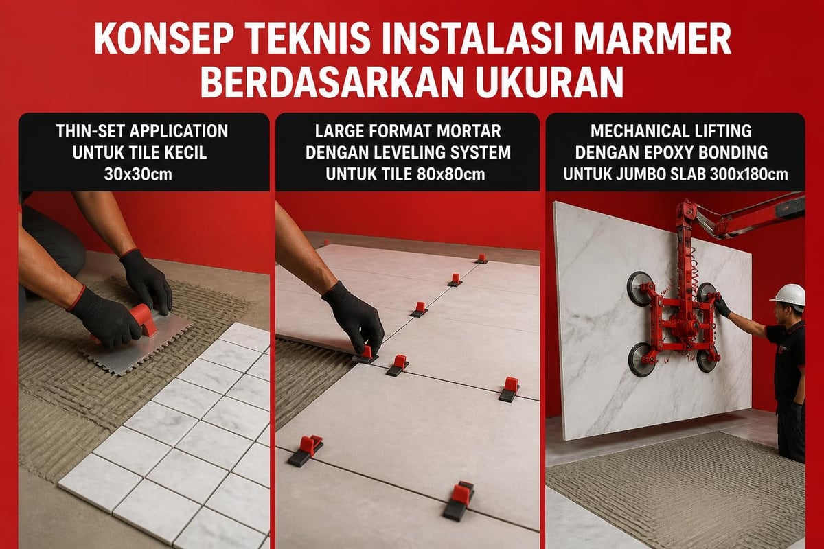 Sistem instalasi marmer
