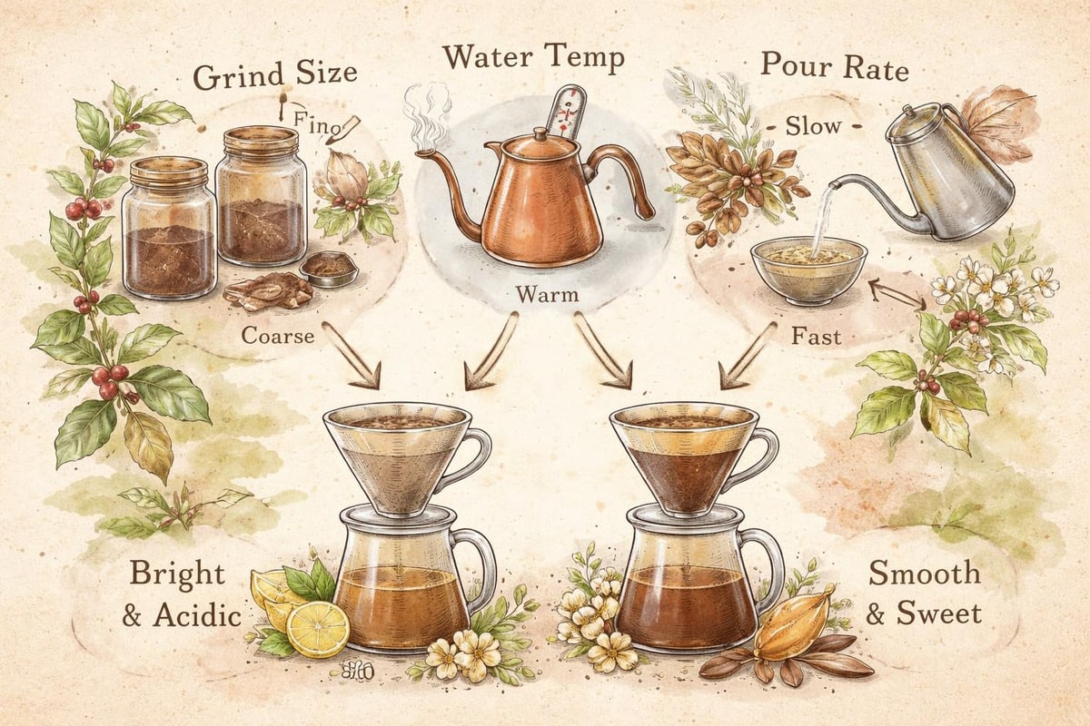 Pour over brewing variables