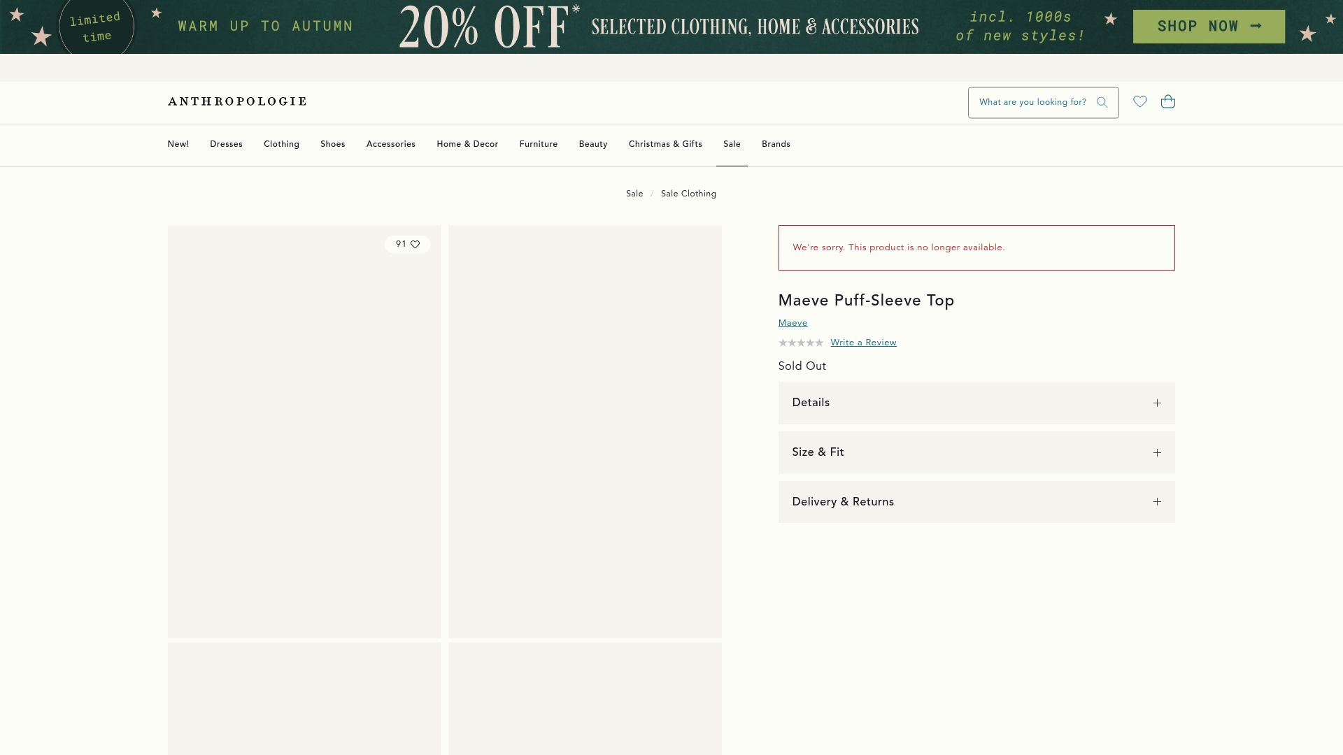 9 Best Boutique Tops For Ladies To Elevate Your Style 2025 - Anthropologie Maeve Puff-Sleeve Top