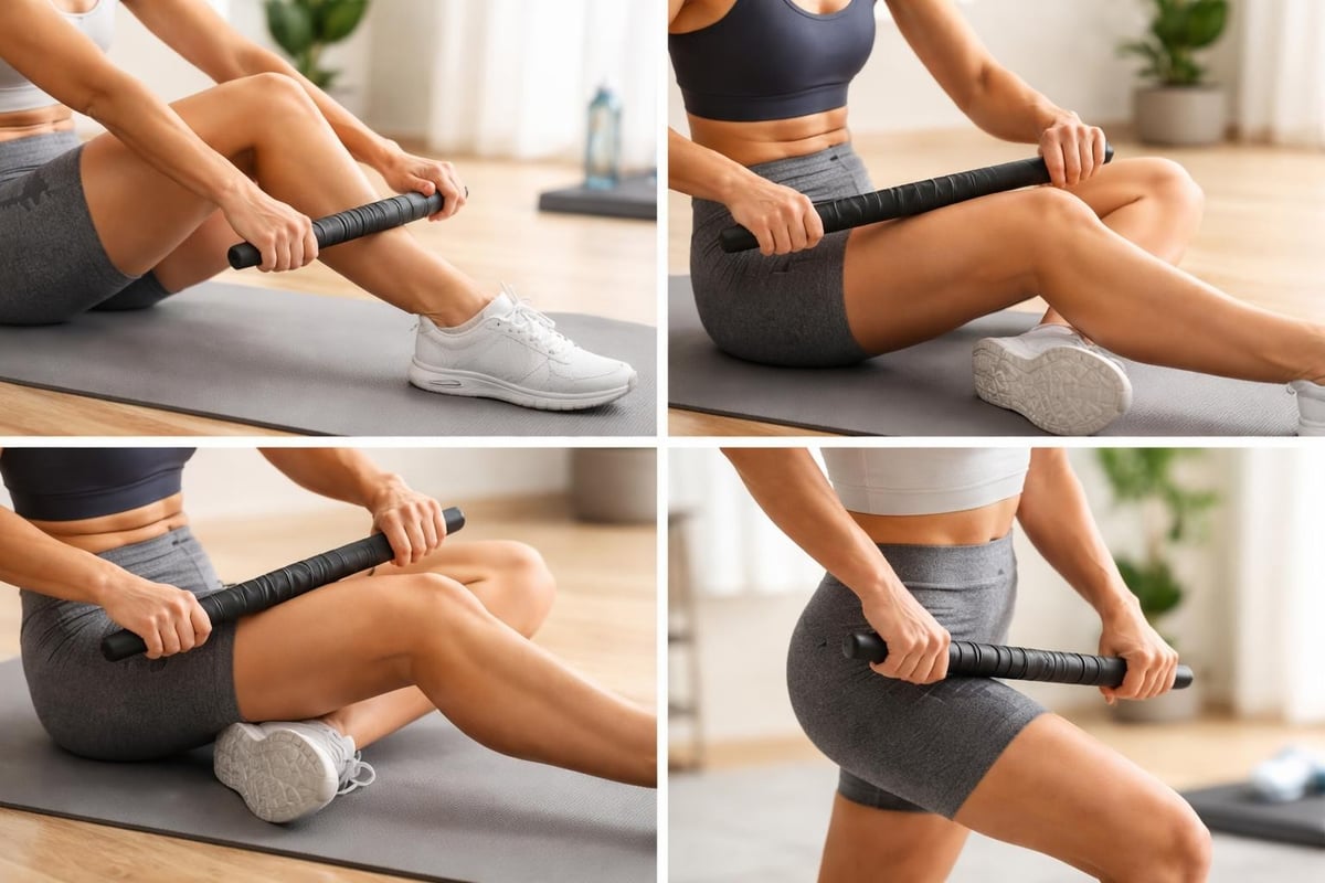 Massage stick technique demonstration