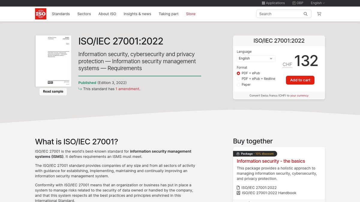 12 Essential Cybersecurity Frameworks for 2026 Success - ISO/IEC 27001 & 27002