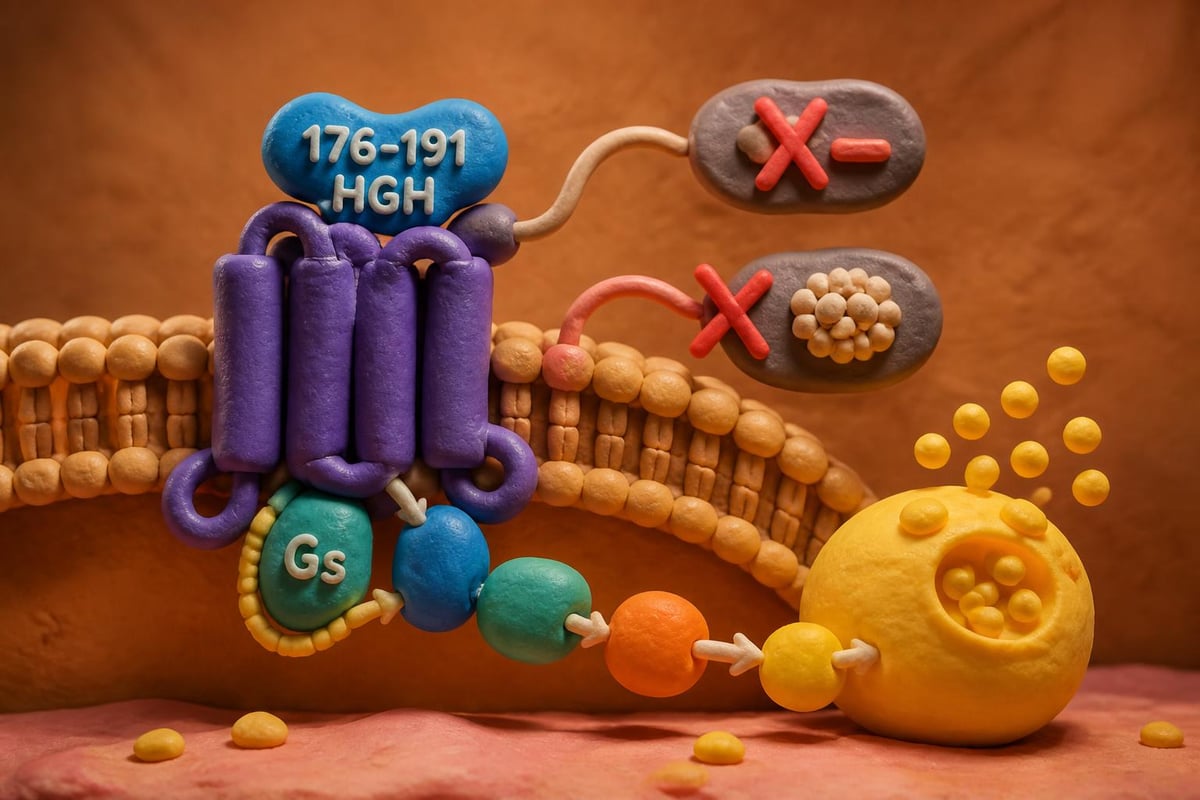 HGH frag receptor binding