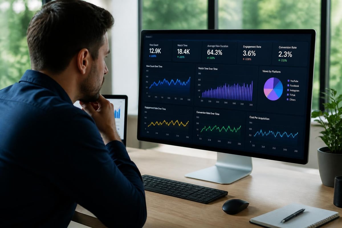 Video marketing analytics dashboard