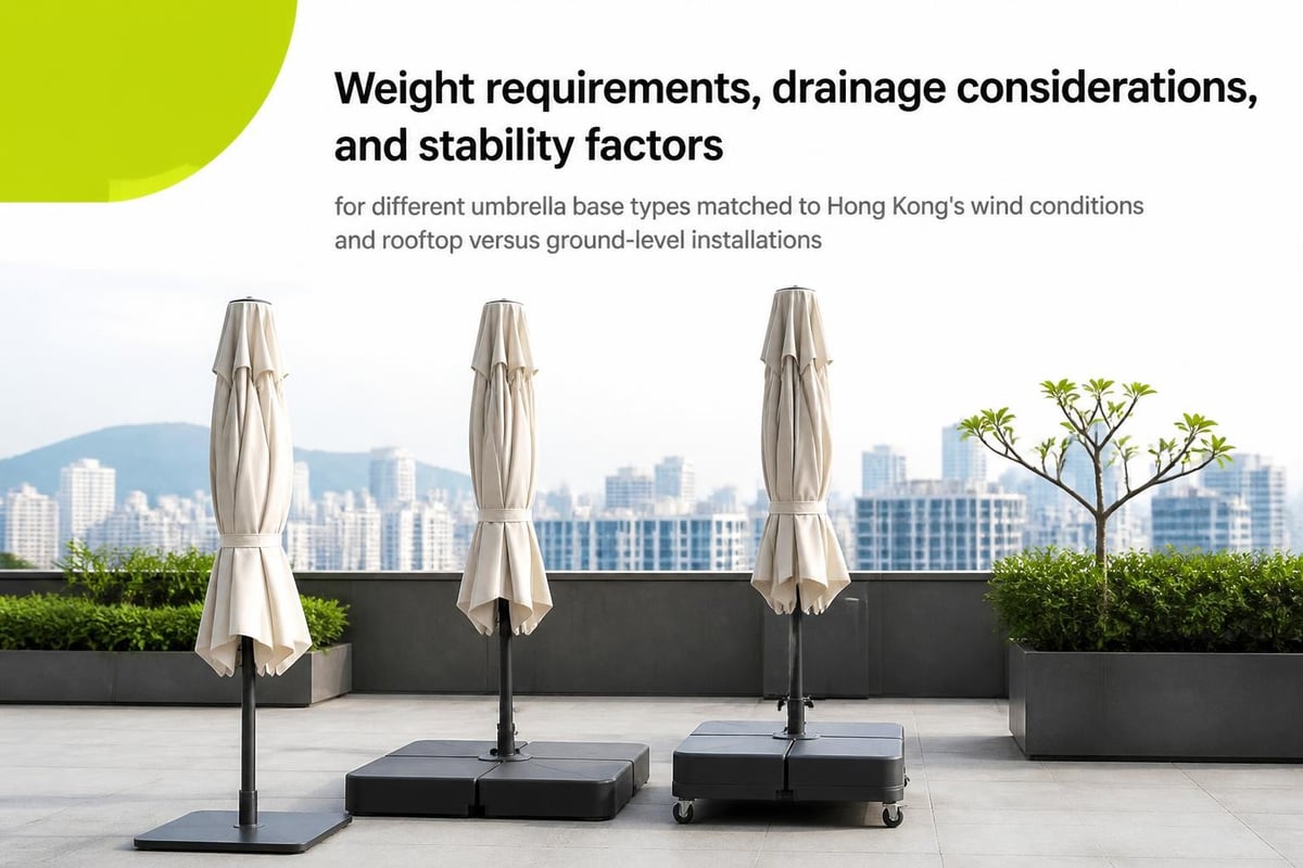 Umbrella base selection criteria