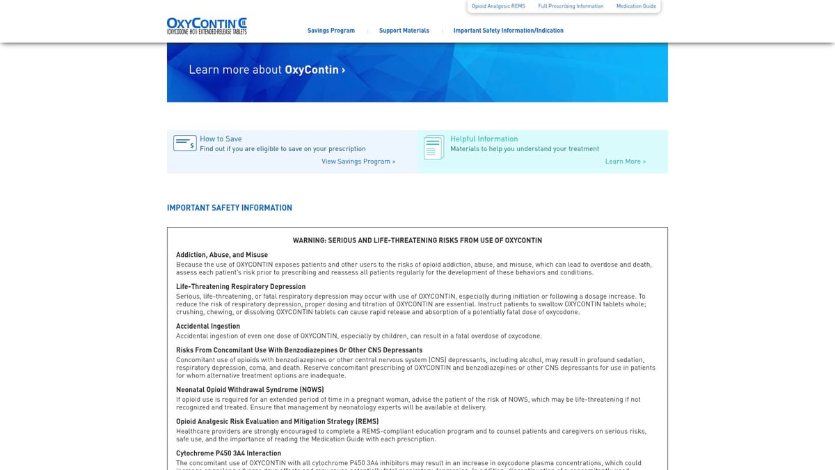 7 Essential Pain Pills for Severe Pain Relief in 2026 - Oxycodone Extended-Release (OxyContin)