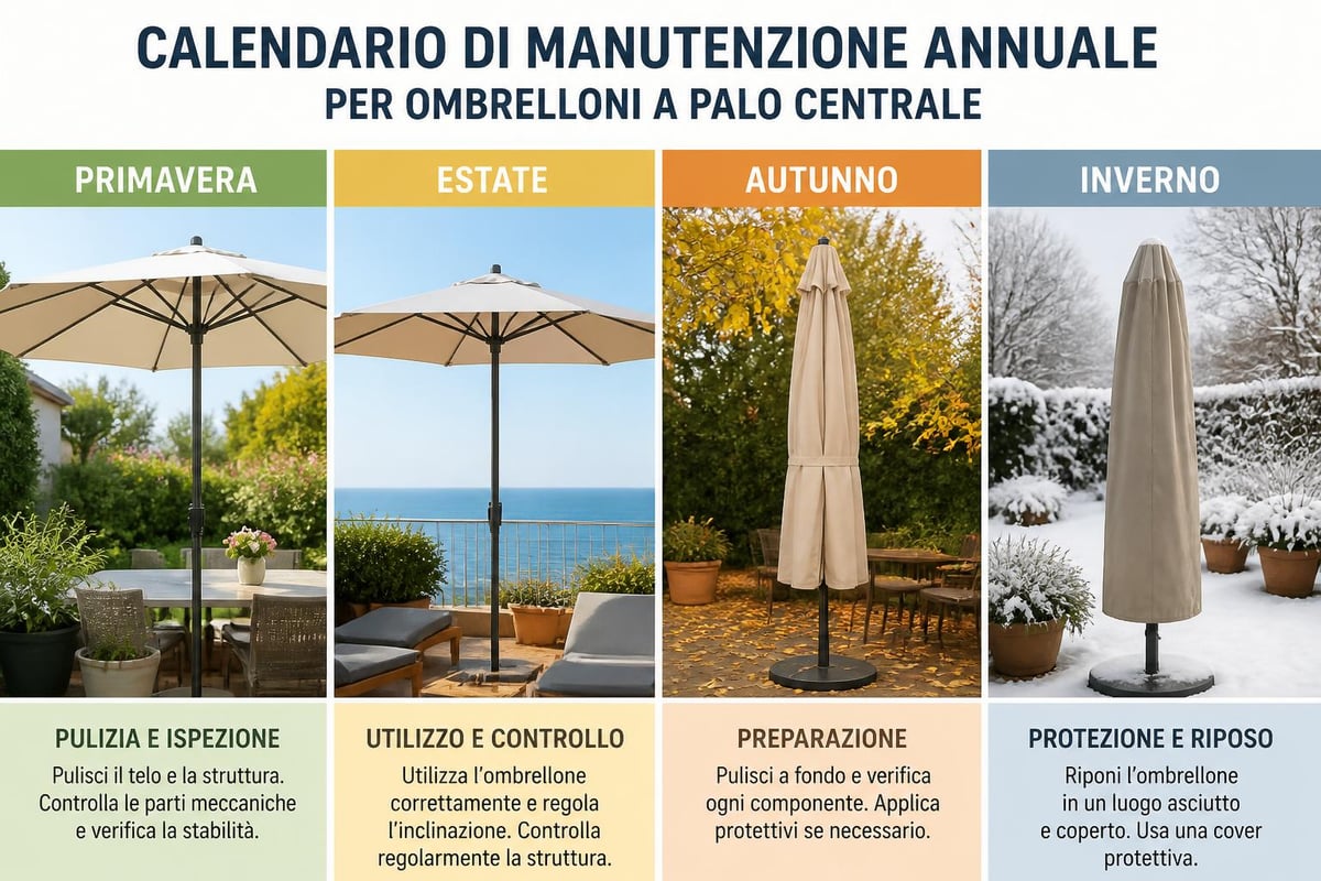 Manutenzione stagionale ombrellone