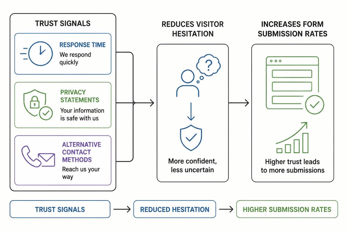 Contact form trust signals