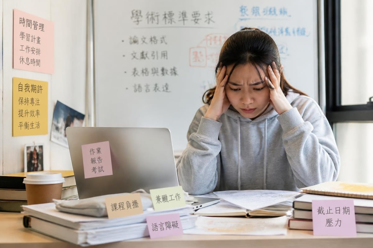 學術壓力因素圖示