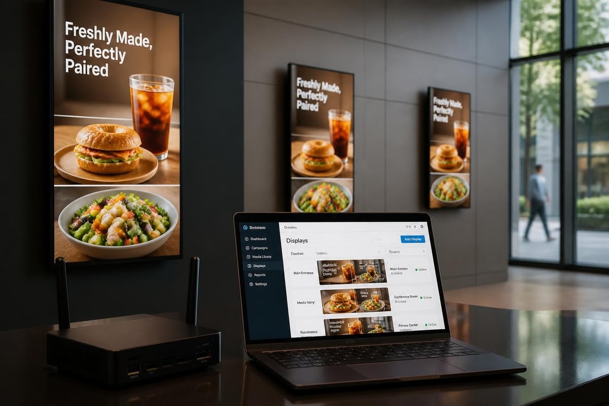 Digital signage display components