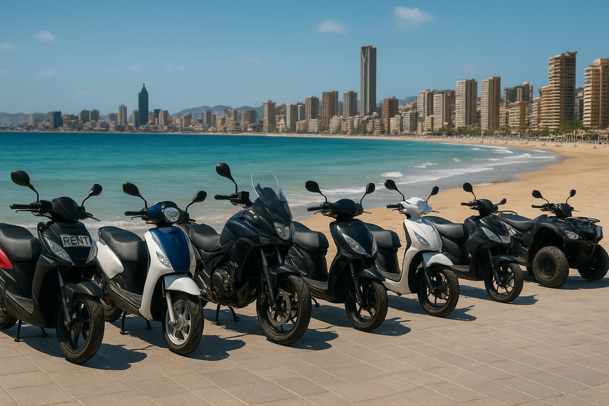 Motos de Agua Benidorm - article 81099bcd 6440 4157 a5f fotografia realista de un grupo de motos y scooter 1 Tipos de motos y scooters disponibles en Benidorm