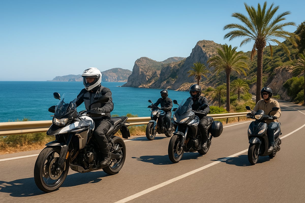 Motos de Agua Benidorm - article 81099bcd 6440 4157 a5f fotografia realista de varias motos circulando por 3 w03prj Las mejores rutas en moto por Benidorm y alrededores