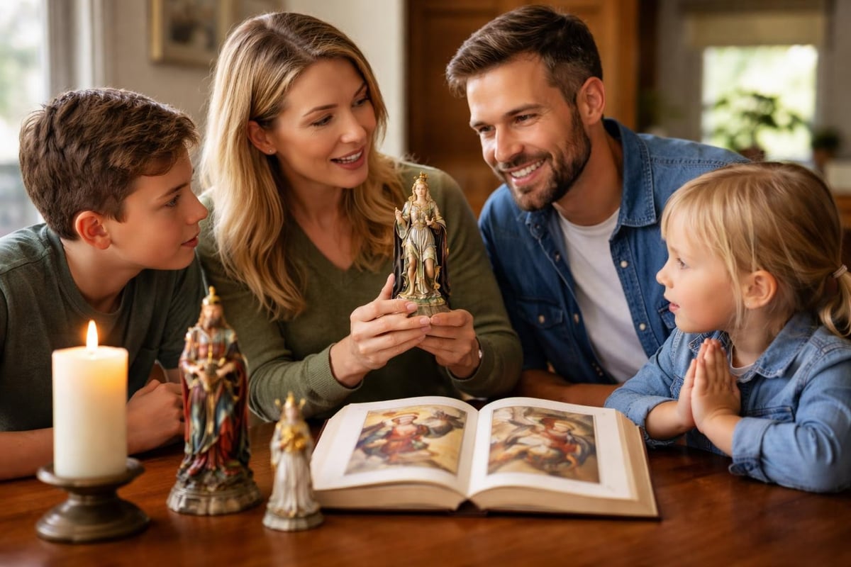 Teaching military saints to children