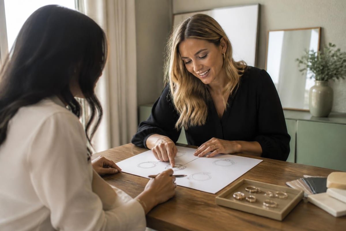 Custom jewelry consultation process