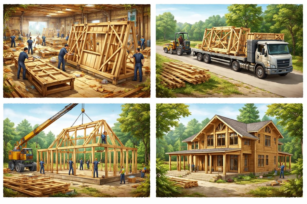 Timber frame assembly process