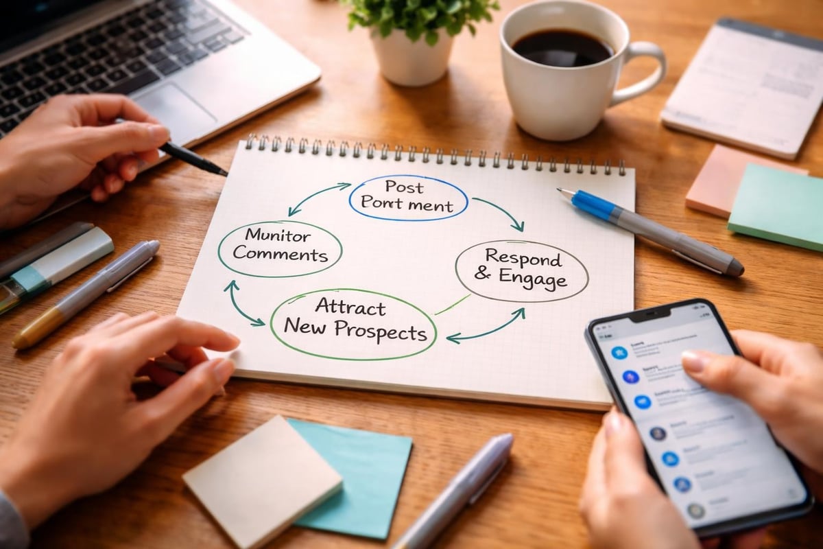 Social media engagement workflow