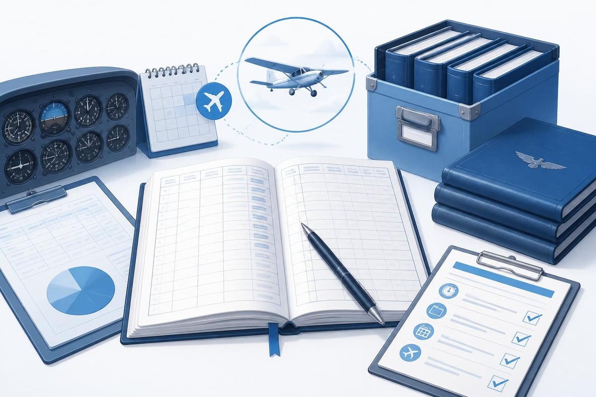 Long-term flight logbook organisation strategy