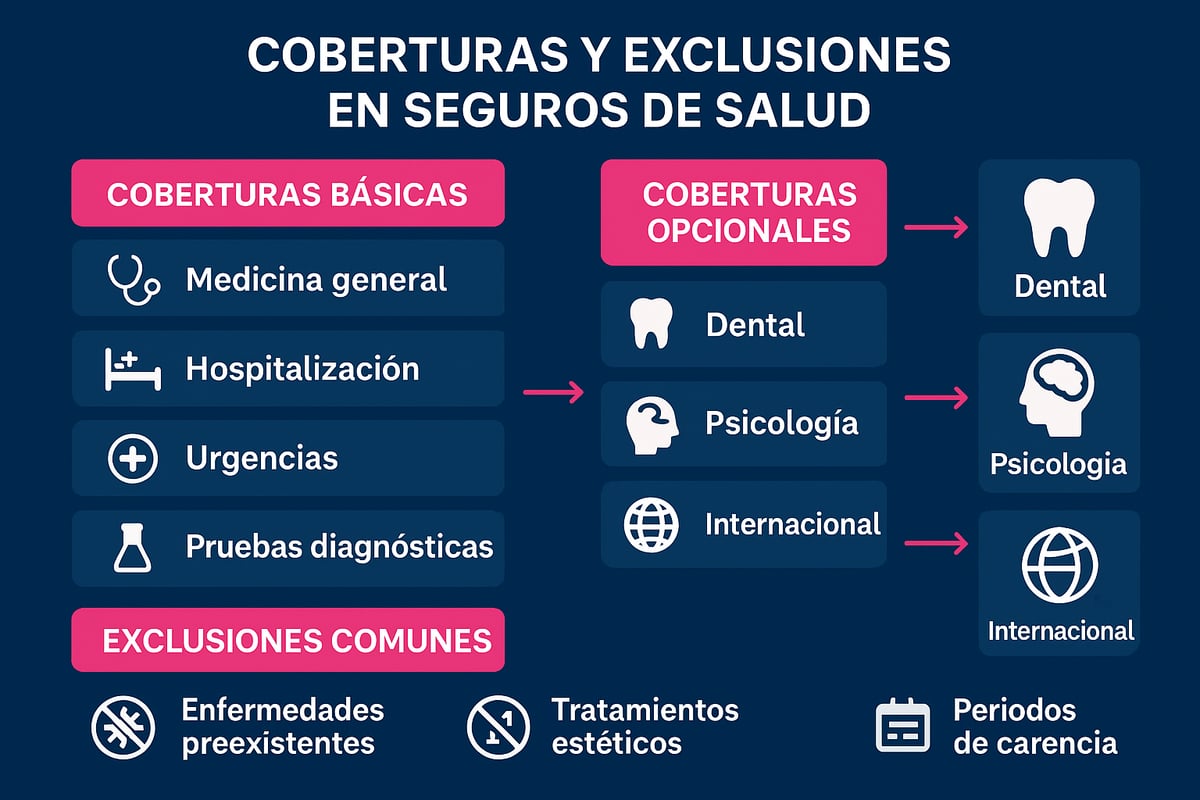 Coberturas y exclusiones m&aacute;s habituales en los seguros de salud online